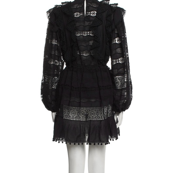 Ulla Johnson Jolie Black Lace Long Sleeve Dress SZ 4 - Picture 8 of 14